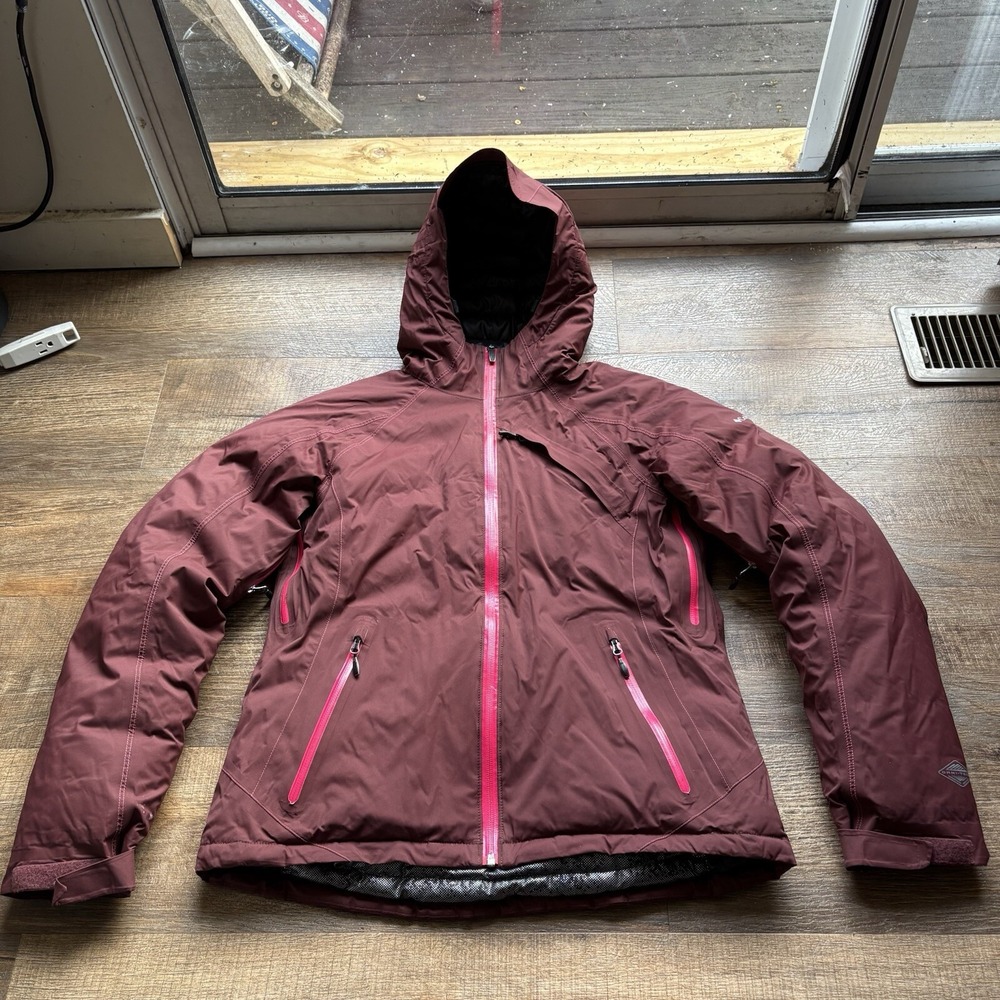 Columbia Titanium Interchange Womens 700 Down Jacket Omni Heat Tech Insulated M